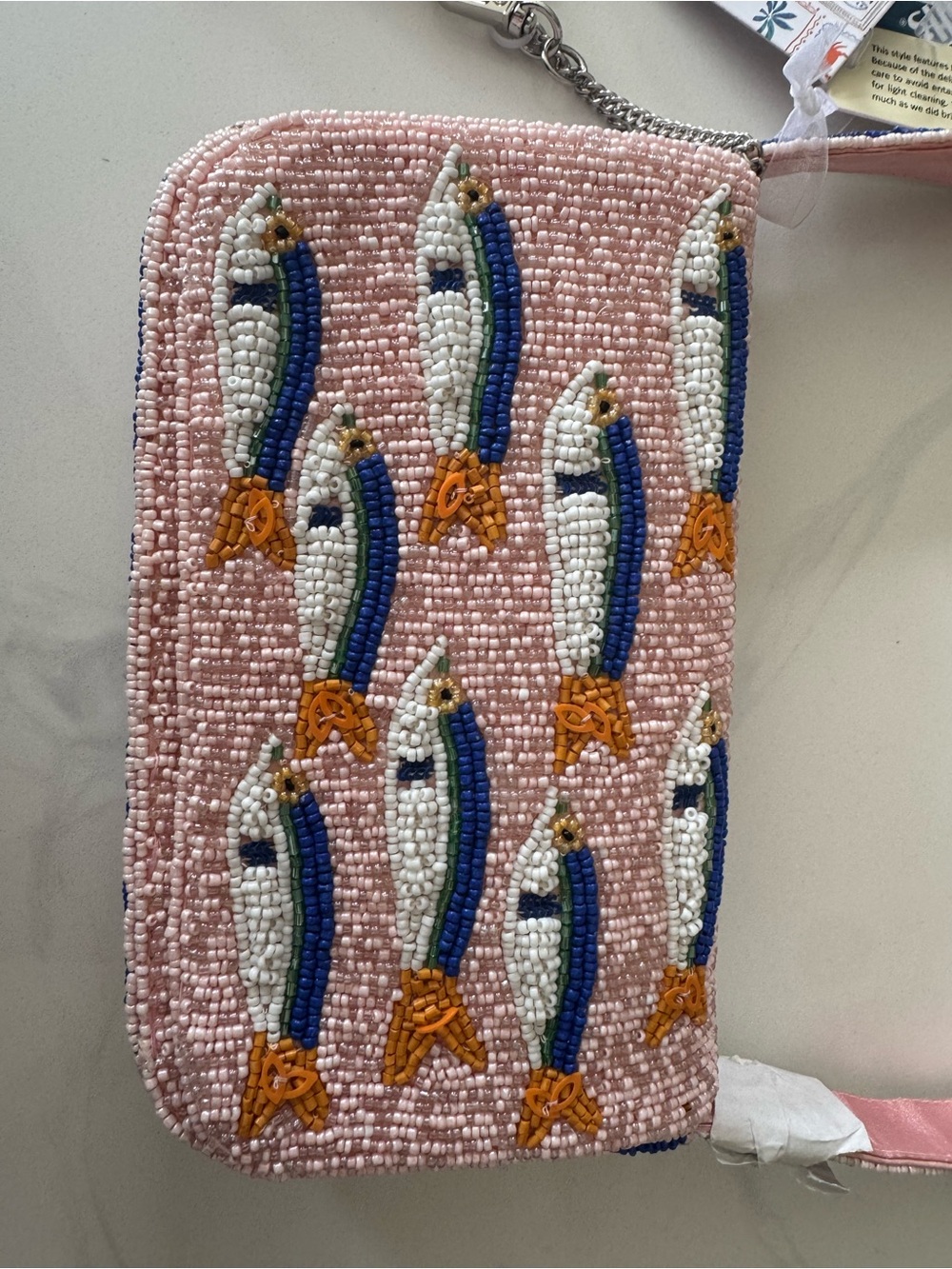 Viral Pink beaded sardine bag NWT - Picture 5 of 10